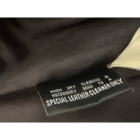 Tannery West Leather Jacket Vintage Moto Biker Belted Coat Black Women's S - Picture 6 of 8